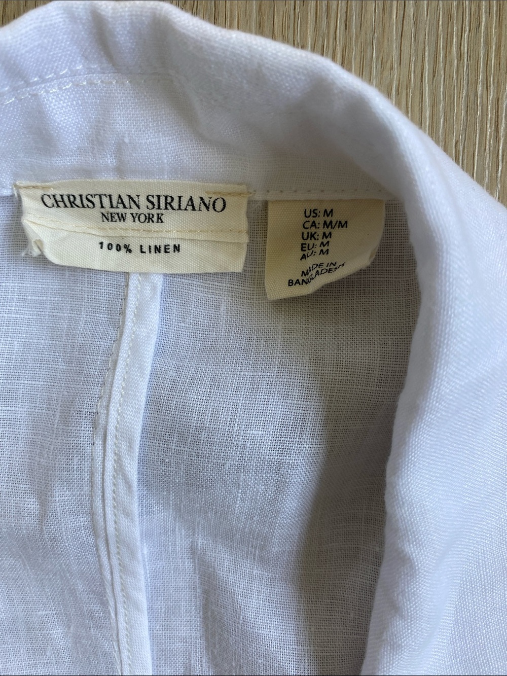 Christian Siriano New York White 100% Linen Blazer Jacket Size M - Picture 4 of 11